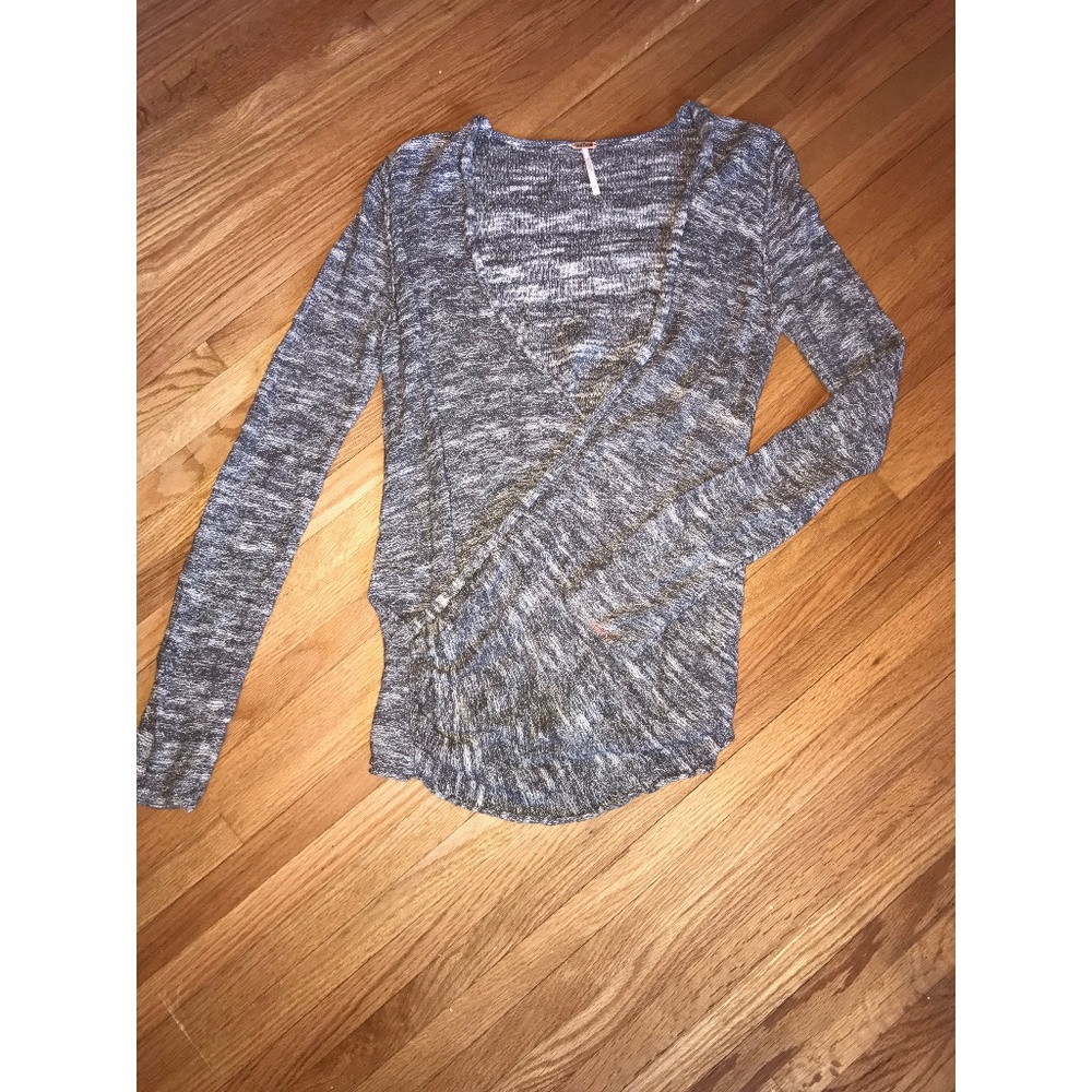 Free People Knit Surplice Sweater